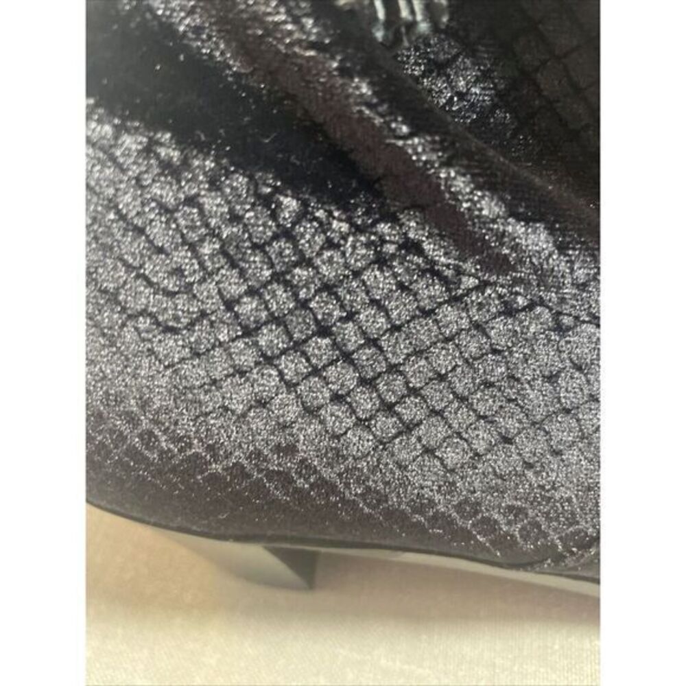 Lindsey Phillips Tara boots 9 1/2 Black Suede Faux Snake Print NEW - Picture 7 of 10